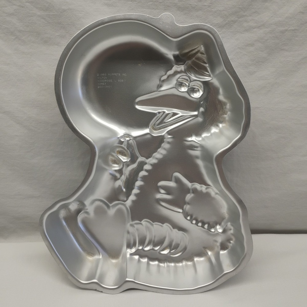 Big Bird Sesame Street Aluminum Cake Pan Mold circa 1983 Wilton 502-3401 Vintage